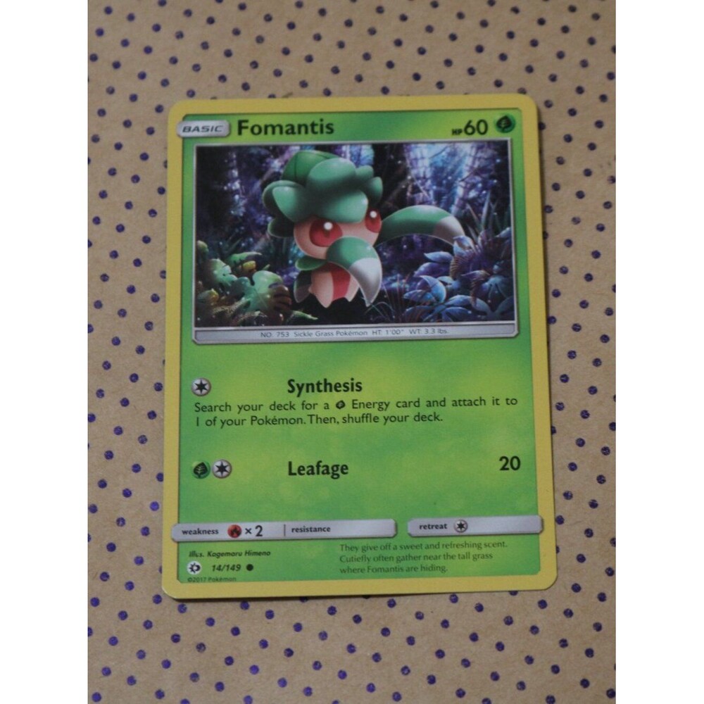 Fomantis 14/149 Pokemon Card (2017)